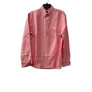 New J. Crew Size L Flex oxford casual shirt Pink SP23 *Thread Pull*